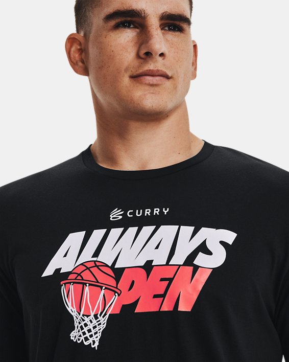 Men's Curry Always Open T-Shirt, Black, pdpMainDesktop image number 3